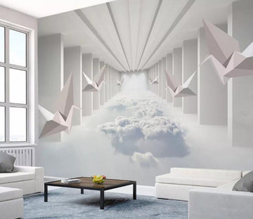 3D Paper Crane WG522 Wall Murals