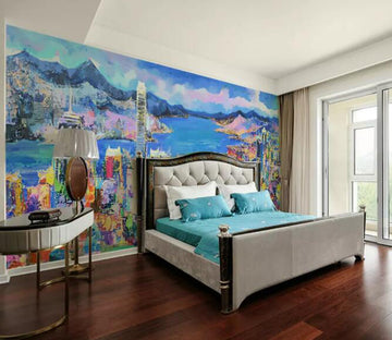 3D Oil Paint City WG1106 Wall Murals