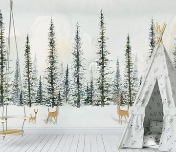 3D Snow Forest WG760 Wall Murals
