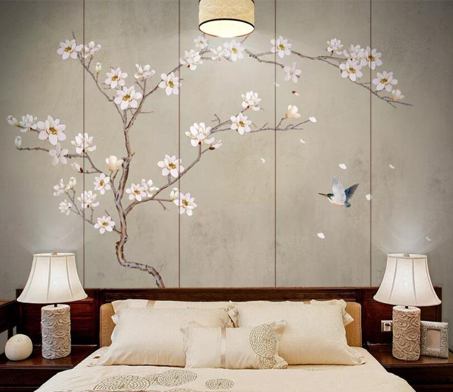 3D Plum Petals WC2239 Wall Murals