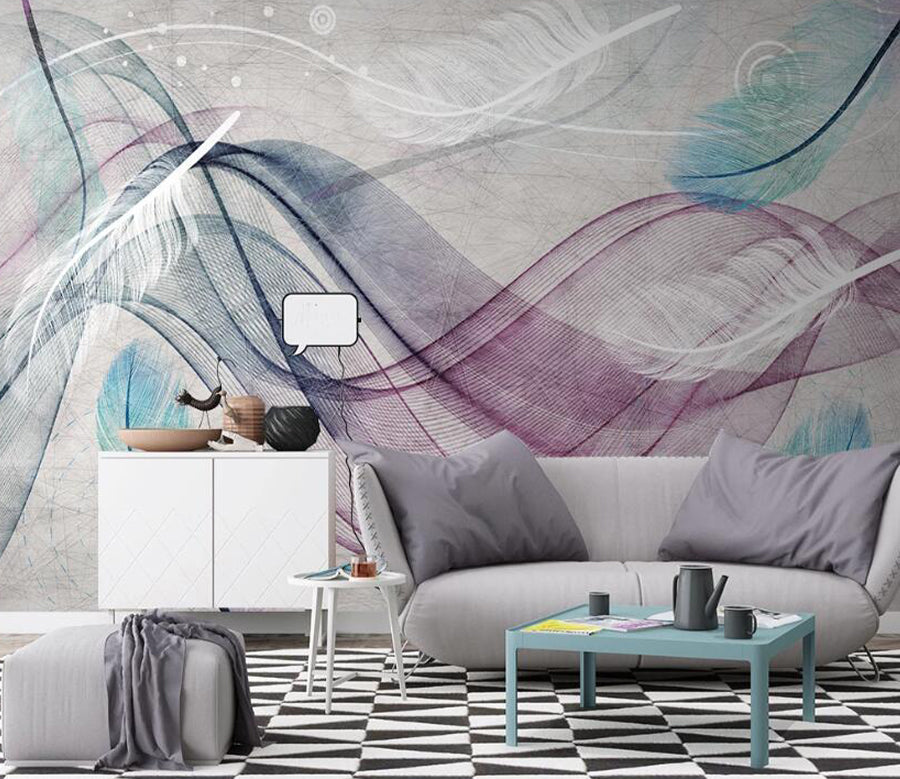 3D Ethereal Feather WC2034 Wall Murals