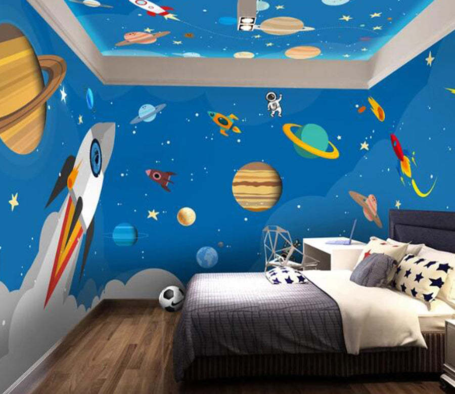 3D Planet Stars WC1686 Wall Murals