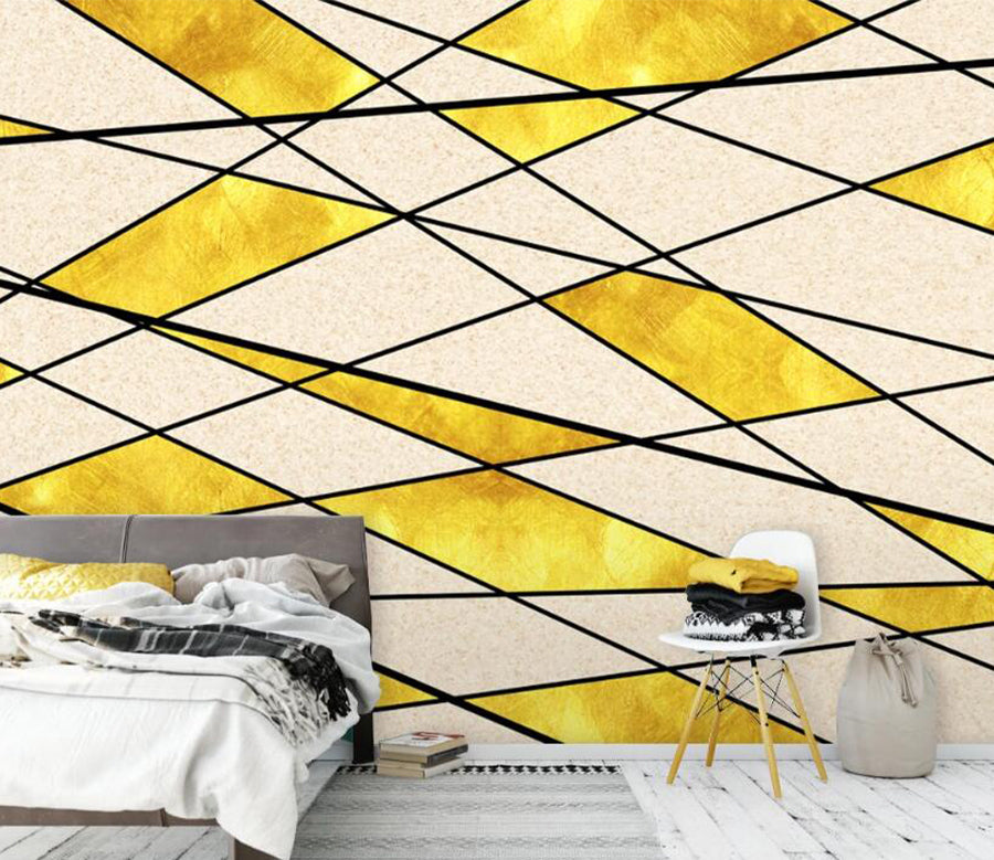 3D Golden Diamon WC2369 Wall Murals