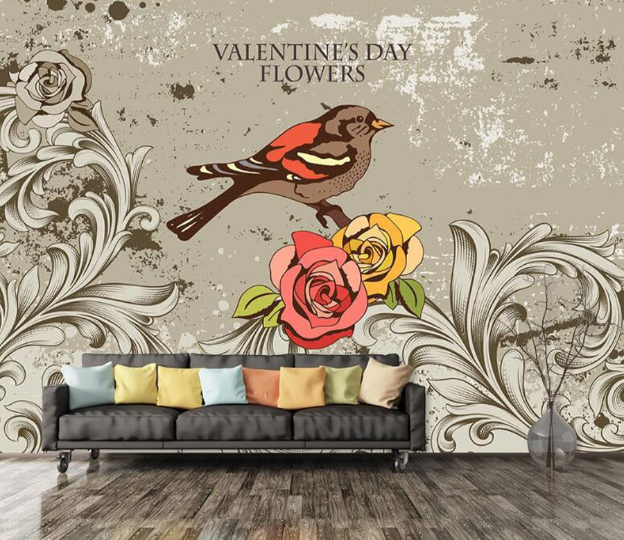 3D Colored Rose WC1654 Wall Murals