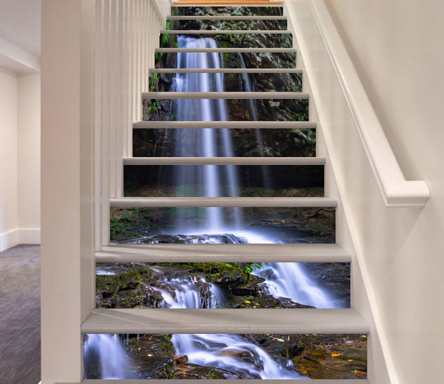 3D Straight Waterfall 090 Stair Risers