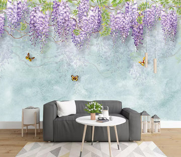 3D Wisteria Leaves WG1195 Wall Murals