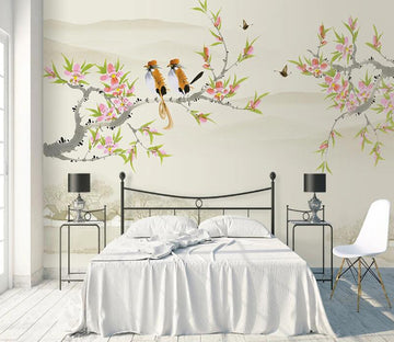 3D Swallow Flower WC1878 Wall Murals