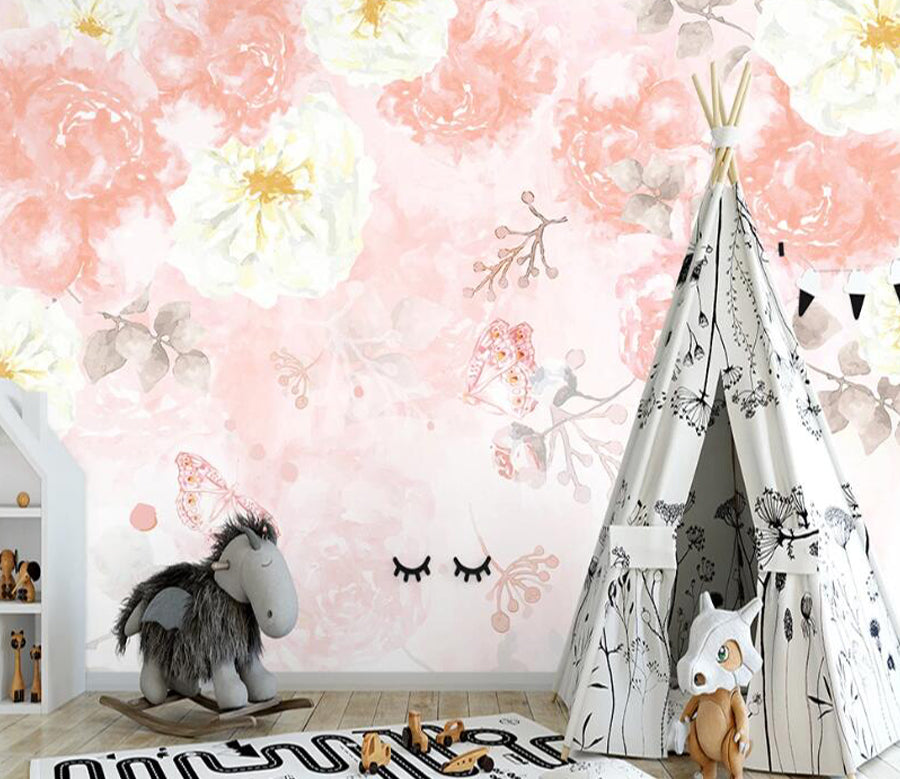 3D Pink Butterfly WC2621 Wall Murals