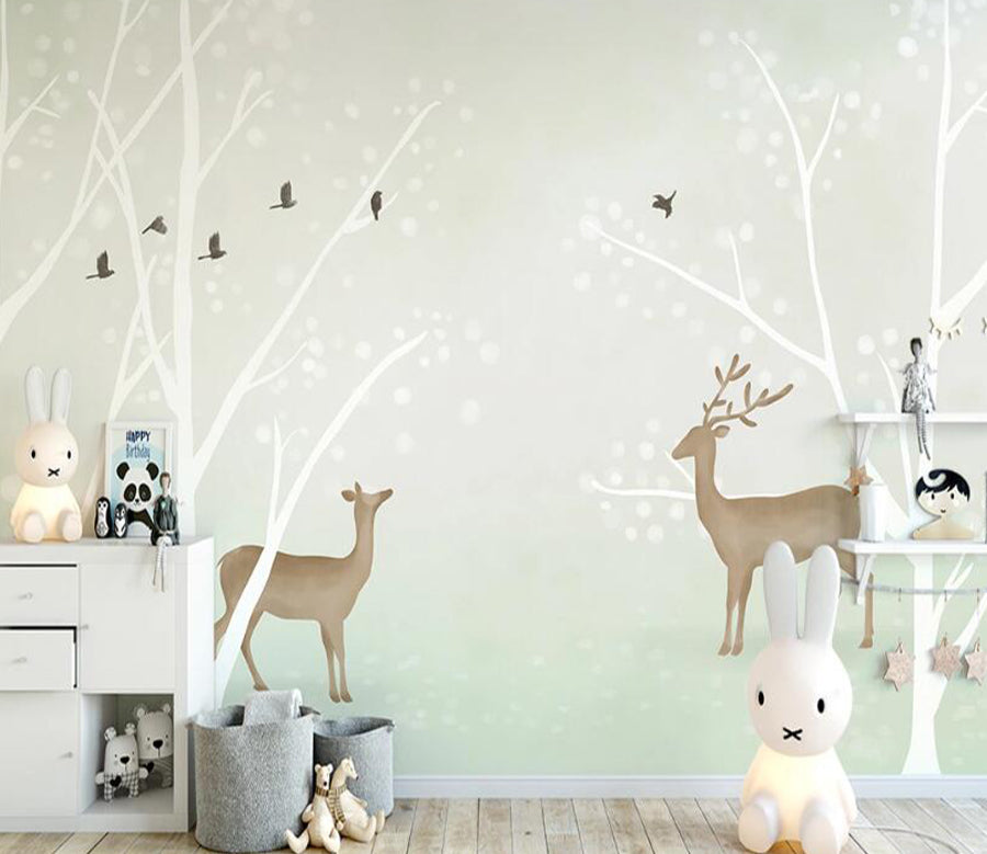 3D Painting Deer WC2086 Wall Murals