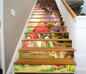 3D Beautiful Fairy Tale World 153 Stair Risers