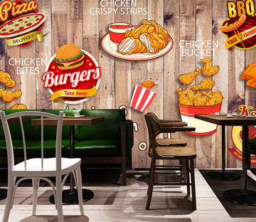 3D Chicken Leg Pizza WG428 Wall Murals