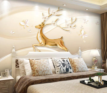 3D Deer Statue WC2187 Wall Murals