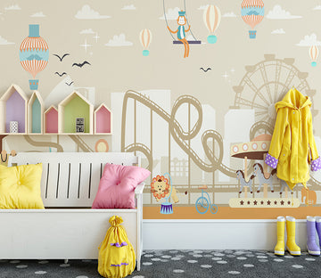 3D Carousel Bear WG433 Wall Murals