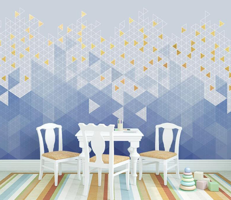 3D Golden Triangle WC2346 Wall Murals