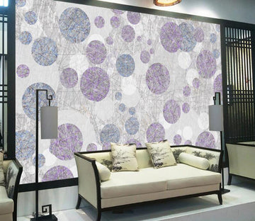 3D Purple Circle WC2541 Wall Murals
