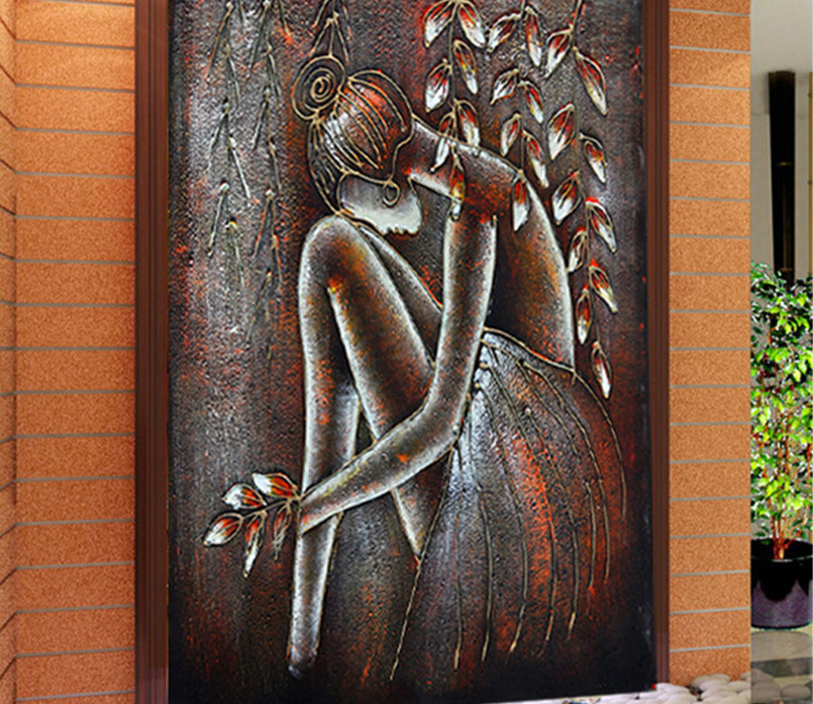 3D Embossed Girl WG140 Wall Murals