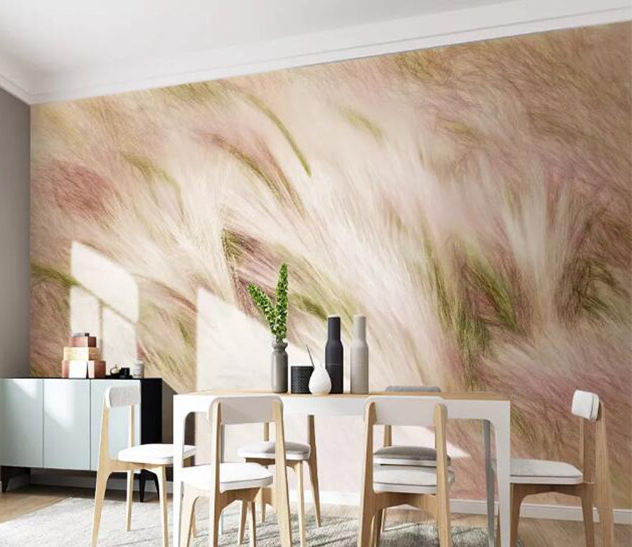 3D Pink Grass WG911 Wall Murals