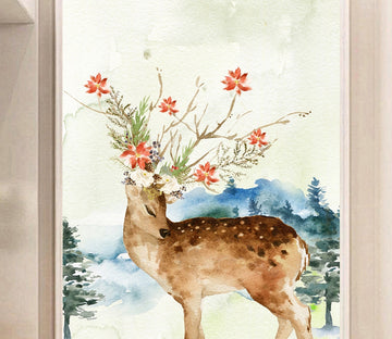 3D Watercolor Elk WG081 Wall Murals