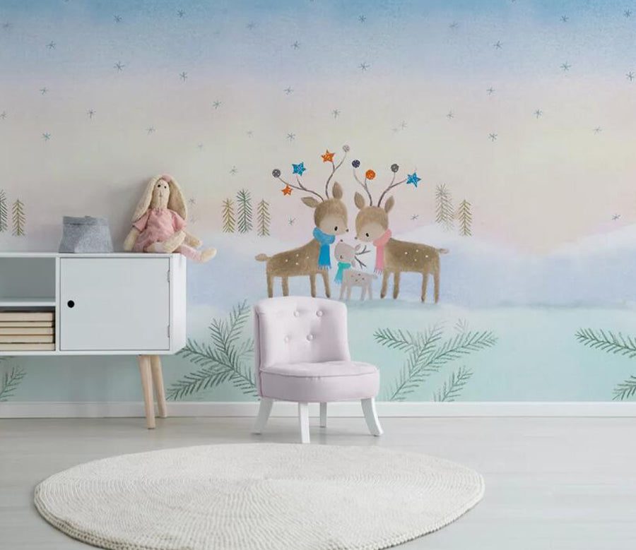 3D Cute Deer WC2146 Wall Murals