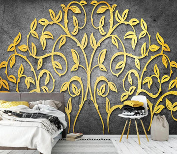 3D Golden Tree WC2067 Wall Murals