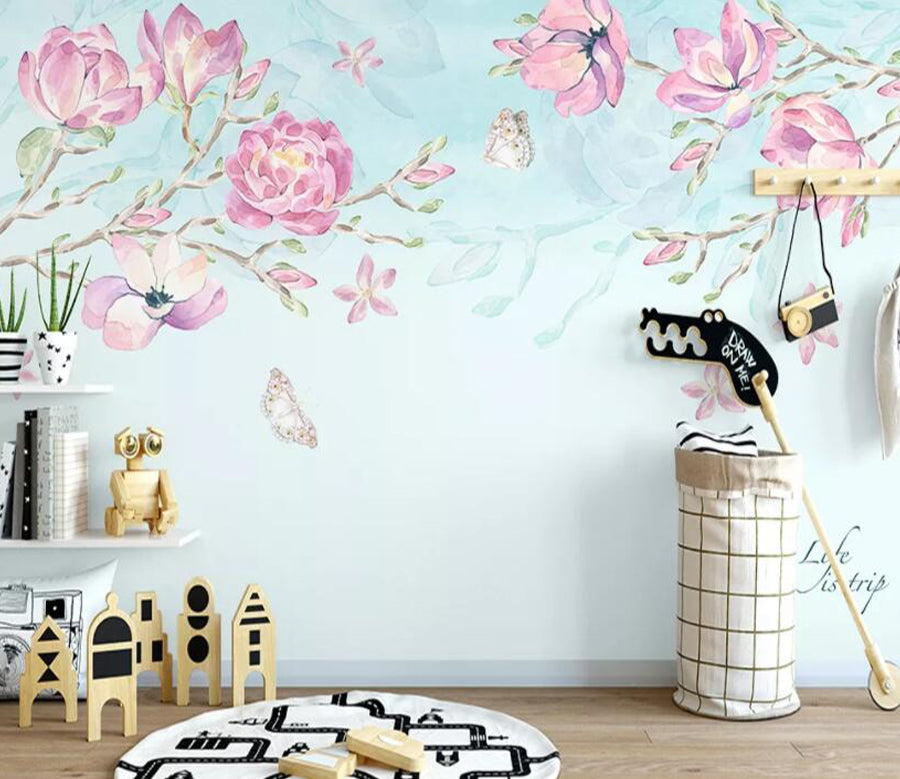 3D Rose Butterfly WG928 Wall Murals