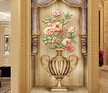 3D Vase Flower WG106 Wall Murals