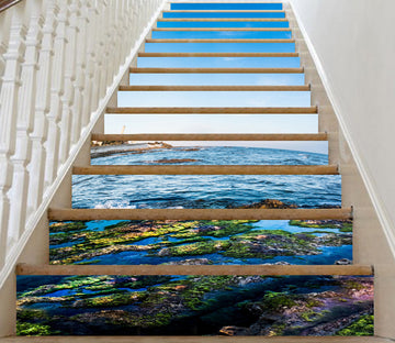 3D Azure Coastline 116 Stair Risers