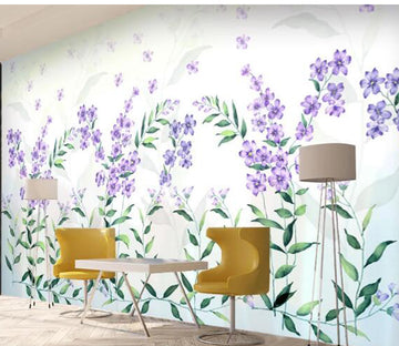 3D Purple Petals WC1396 Wall Murals