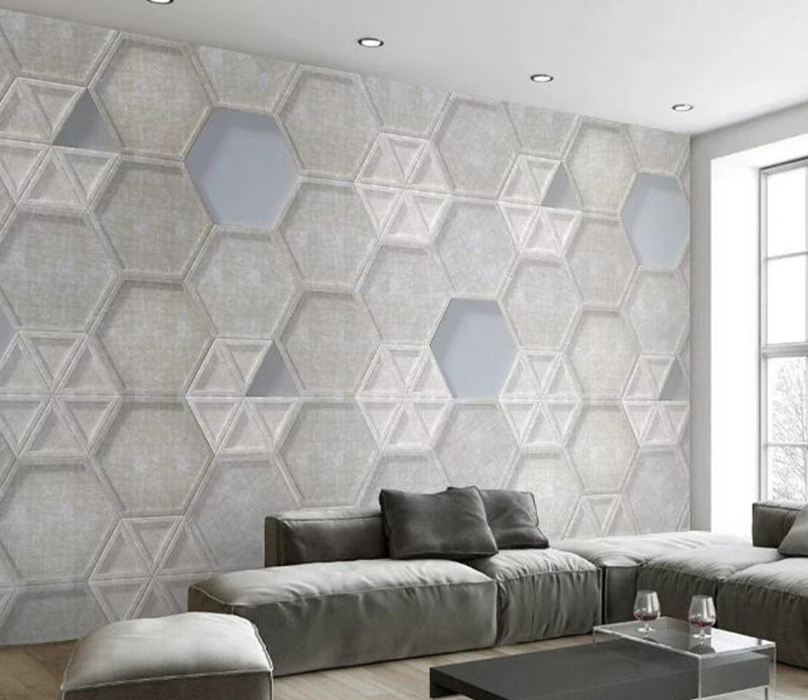 3D Polygonal Tile WG528 Wall Murals