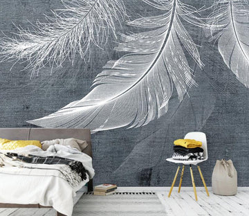 3D White Feathers WC1797 Wall Murals