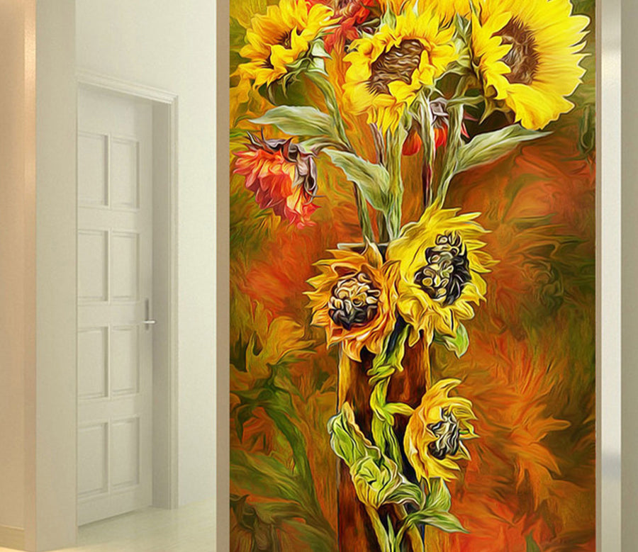 3D Yellow Daisy WG137 Wall Murals