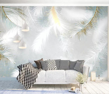 3D Swan Feather WC1872 Wall Murals