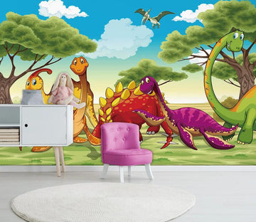 3D Dinosaur Tree WC2422 Wall Murals