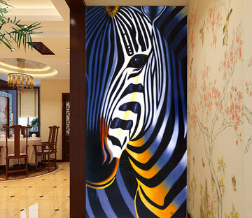 3D Beautiful Zebra WG101 Wall Murals
