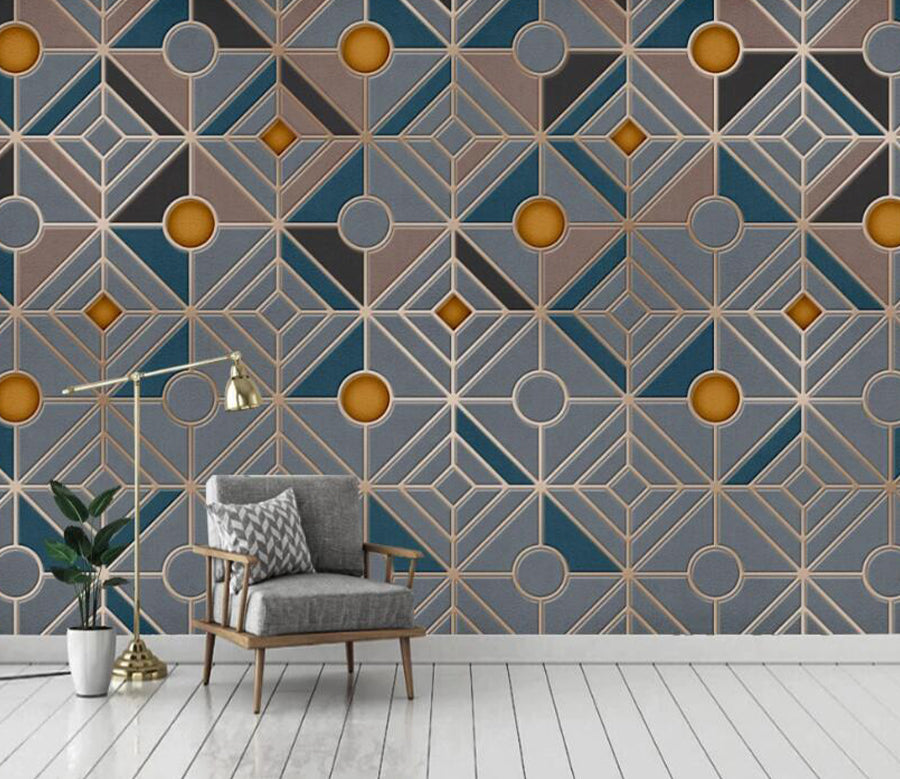 3D Square Circle WC2589 Wall Murals