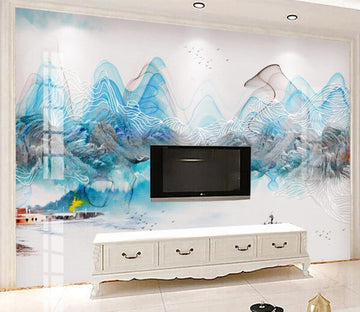 3D Abstract Boat WC1614 Wall Murals