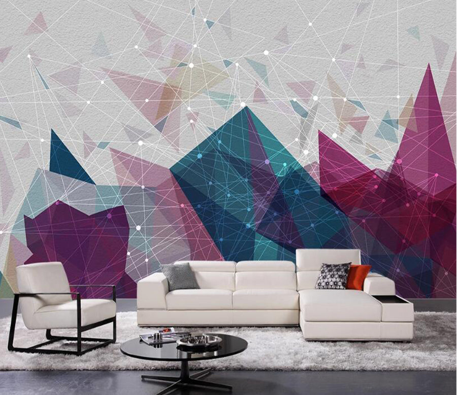 3D Colored Triangle WC2345 Wall Murals