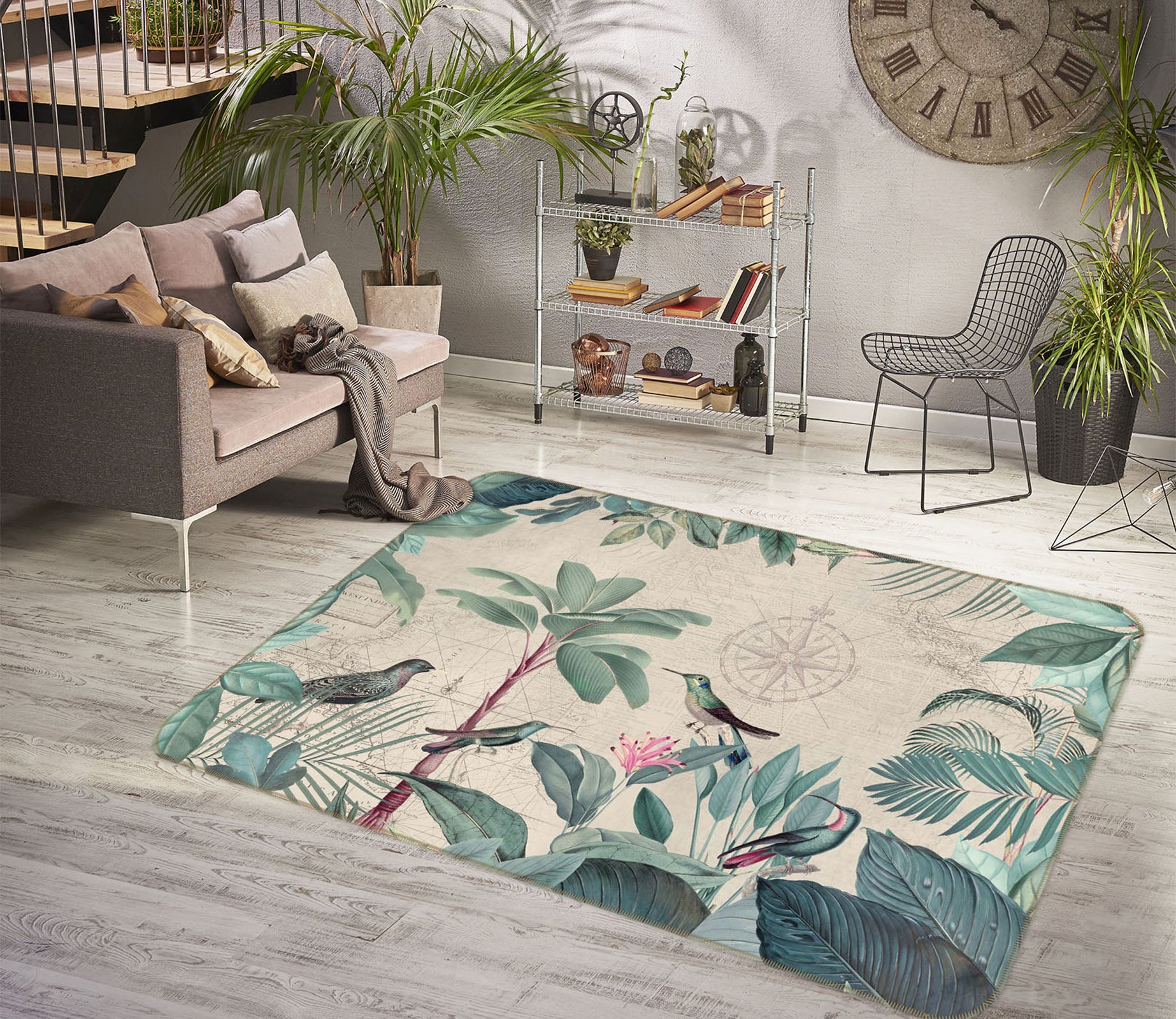 3D Bird Home 1018 Andrea haase Rug Non Slip Rug Mat