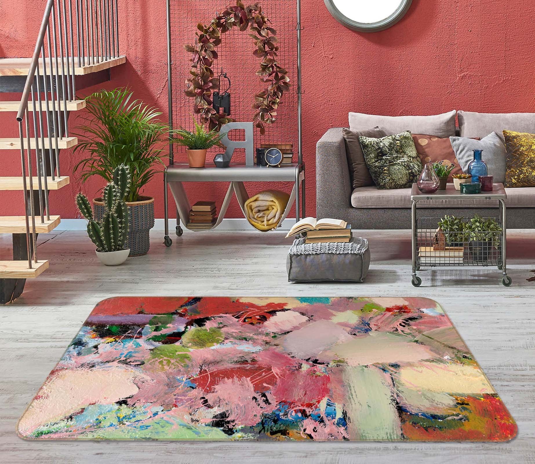 3D Azaleas 1012 Allan P. Friedlander Rug Non Slip Rug Mat Mat AJ Creativity Home 