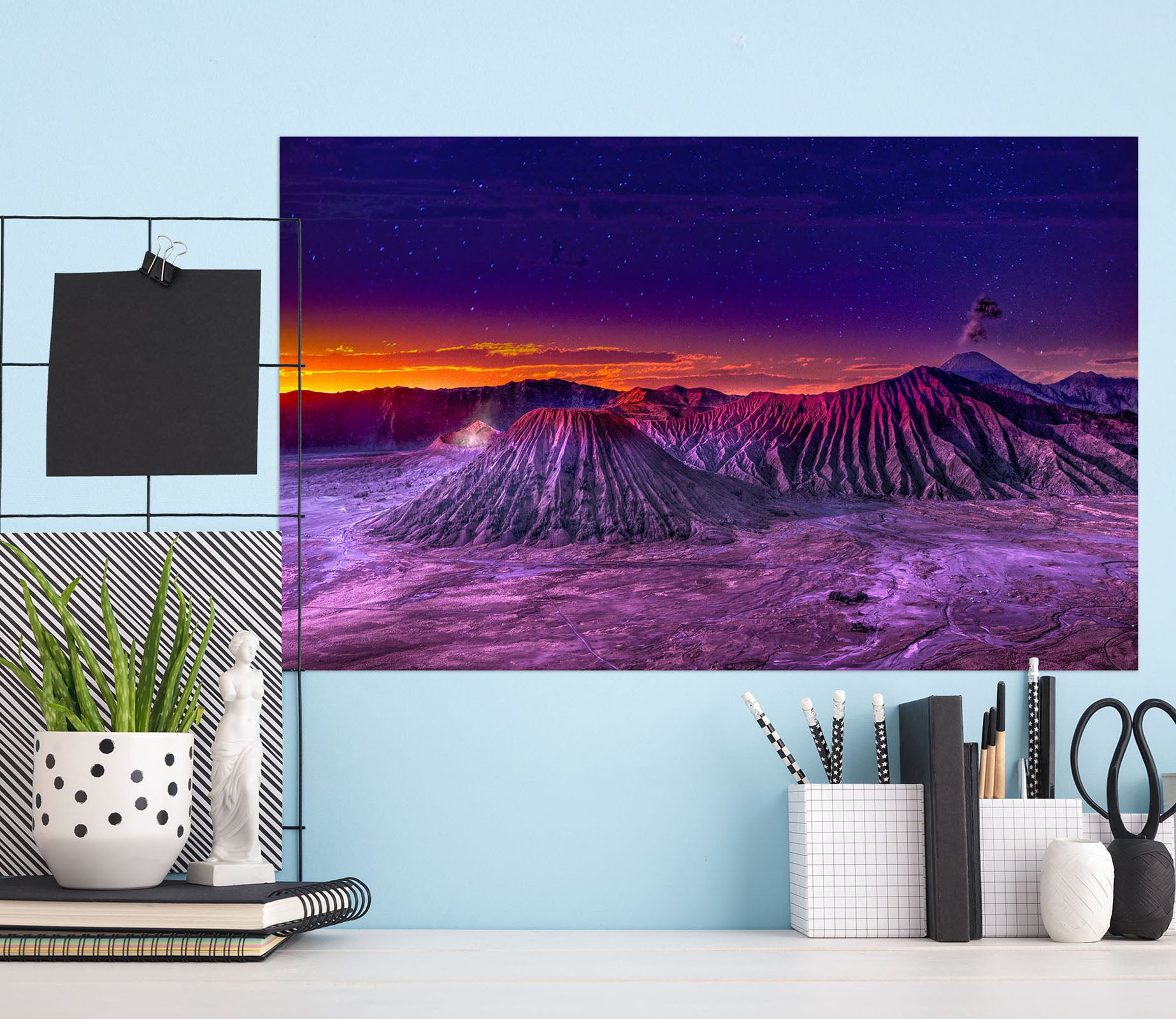 3D Purple Valley 186 Marco Carmassi Wall Sticker