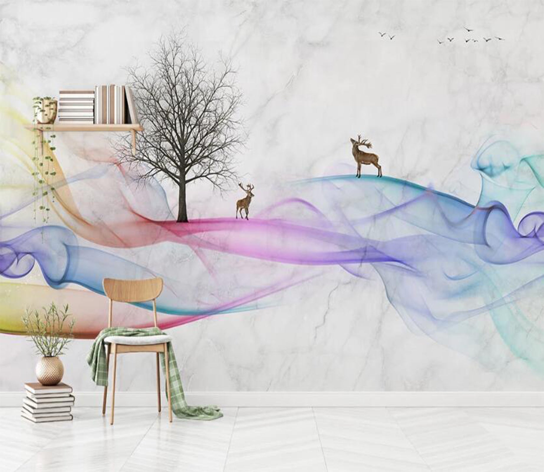3D Colorful Flowing Ribbons 2069 Wall Murals