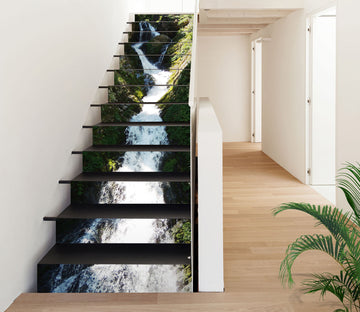 3D River Water With White Ribbon 232 Stair Risers
