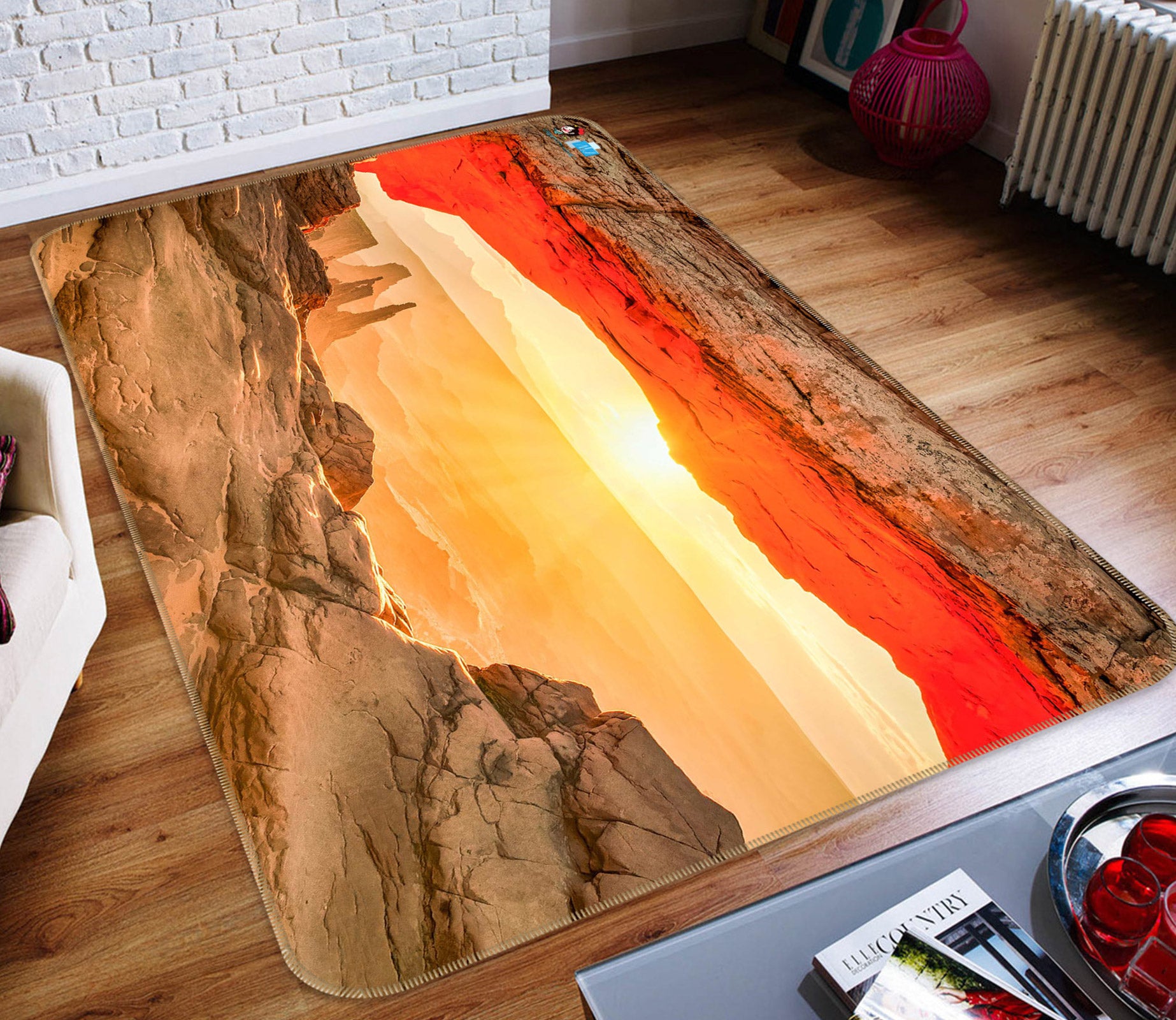 3D Sunshine Mountain 5126 Beth Sheridan Rug Non Slip Rug Mat