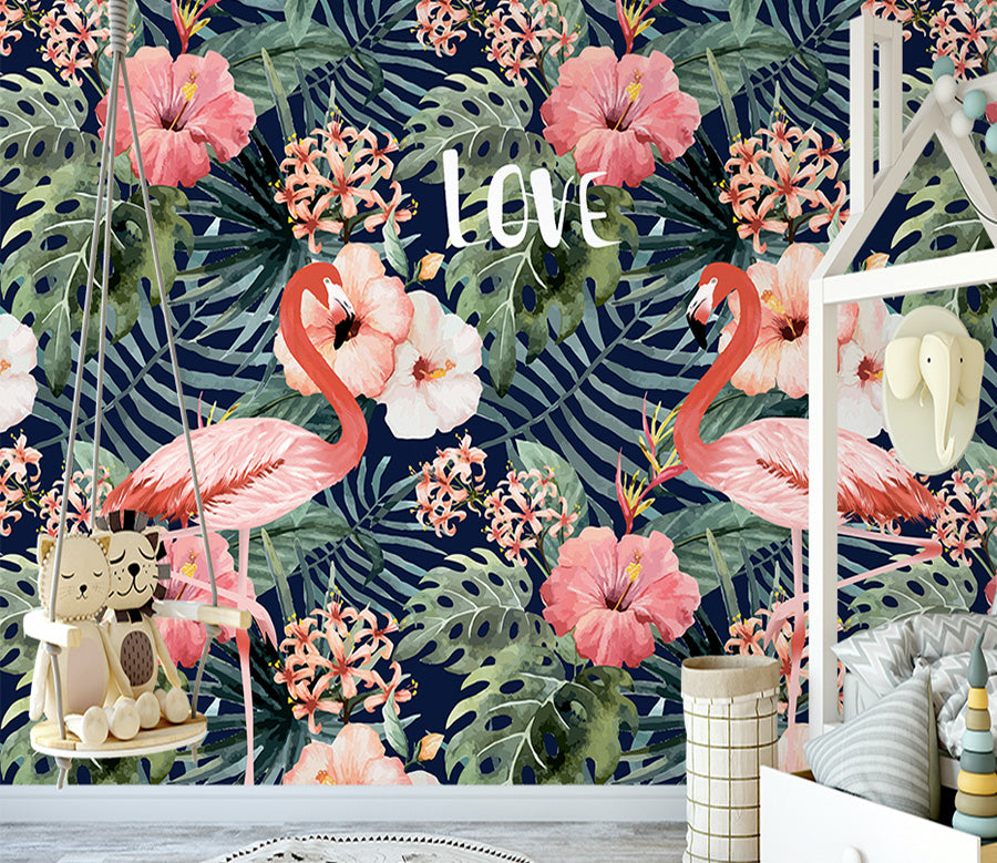 3D Pink Flamingo WG163 Wall Murals