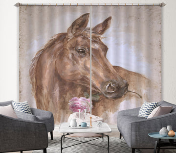 3D Rose Horse 050 Debi Coules Curtain Curtains Drapes