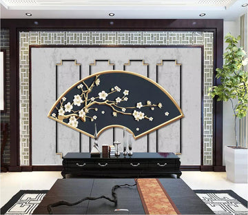 3D White Flowers WC25 Wall Murals Wallpaper AJ Wallpaper 2 