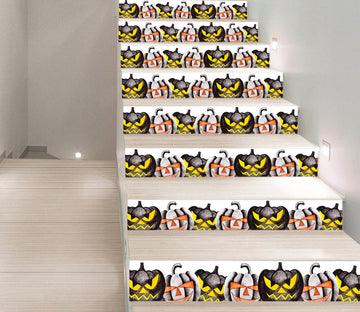 3D Vicious Black Pumpkin 646 Stair Risers