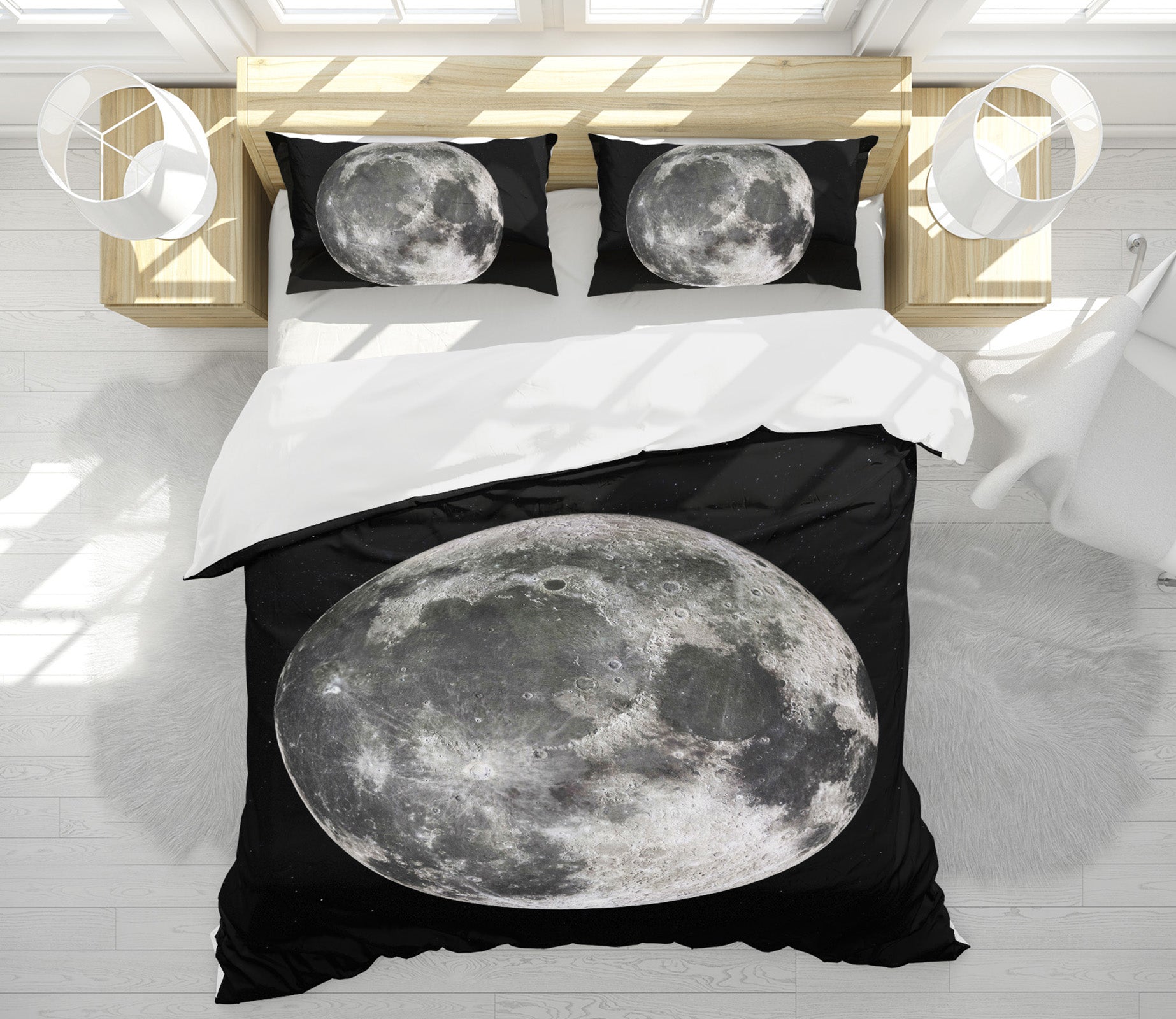 3D Moon 64032 Bed Pillowcases Quilt