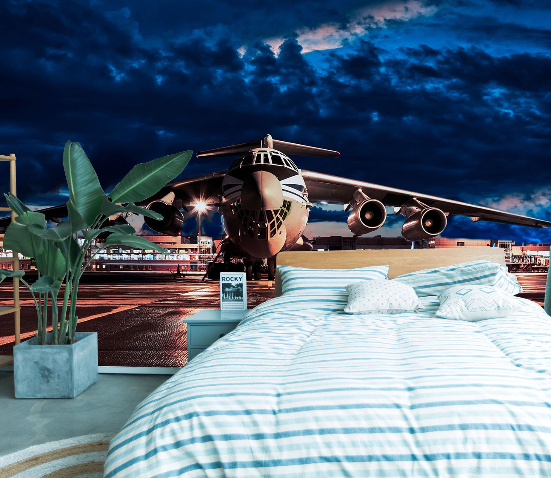 3D Aircraft Lighting 386 Vehicle Wall Murals