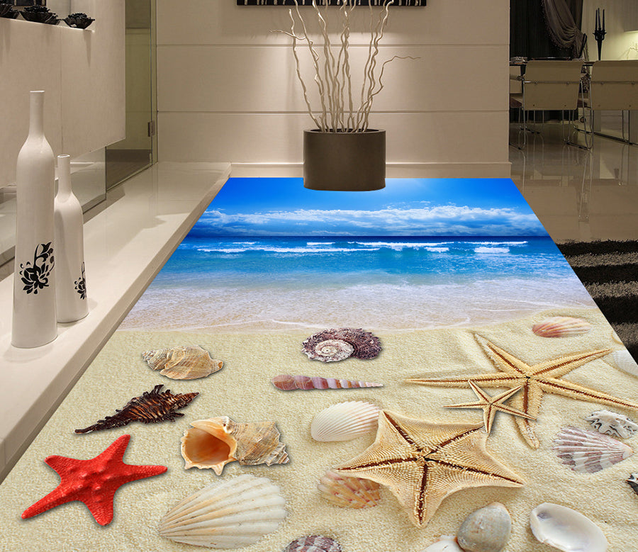 3D Blue Sea 574 Floor Mural  Wallpaper Murals Rug & Mat Print Epoxy waterproof bath floor